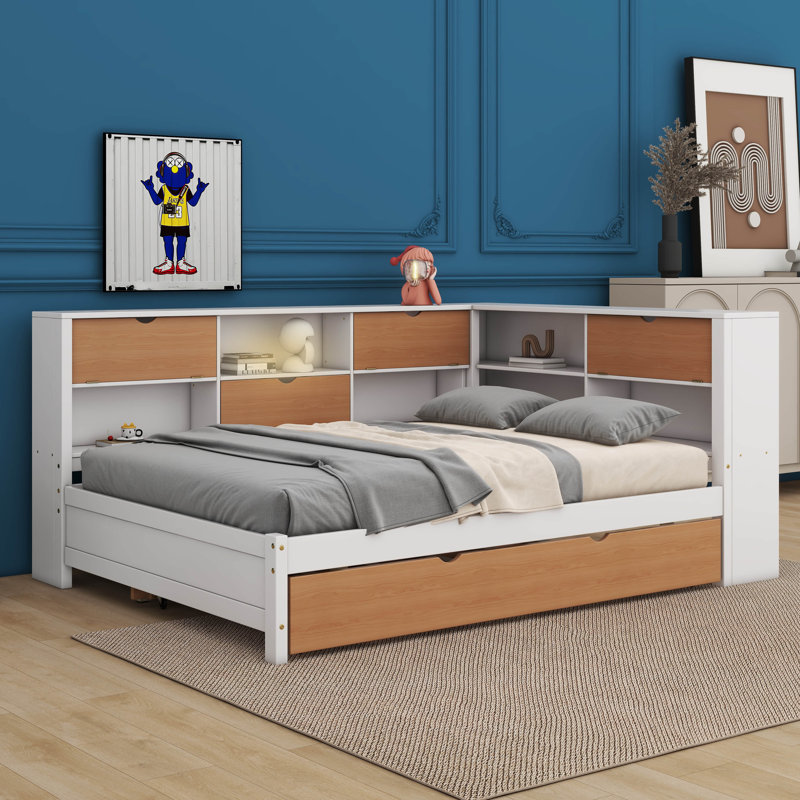 Corner trundle bed discount
